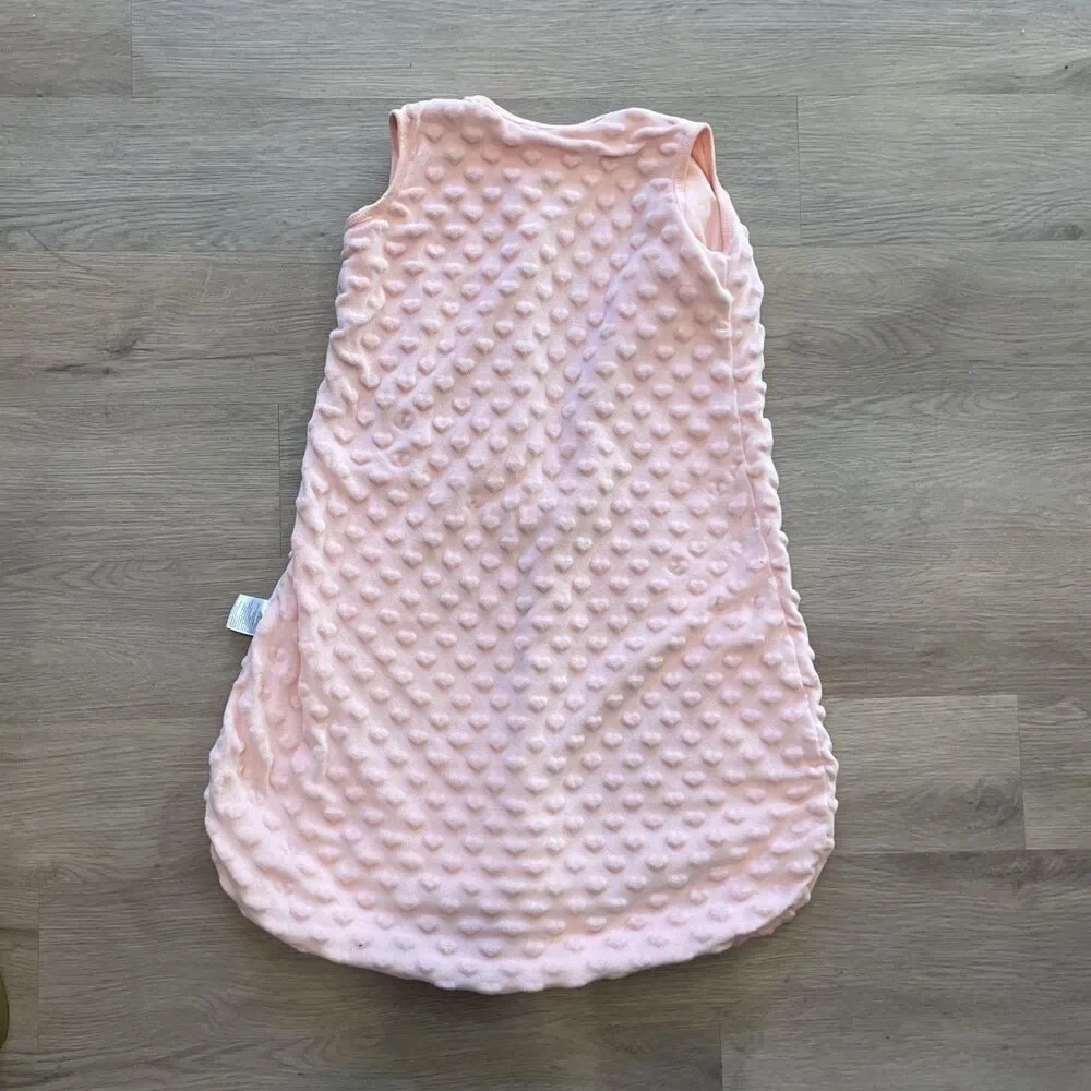 Yoofoss Baby Sleep Sack 6-12months, 100% Cotton Lining, Pink,Hearts, EUC